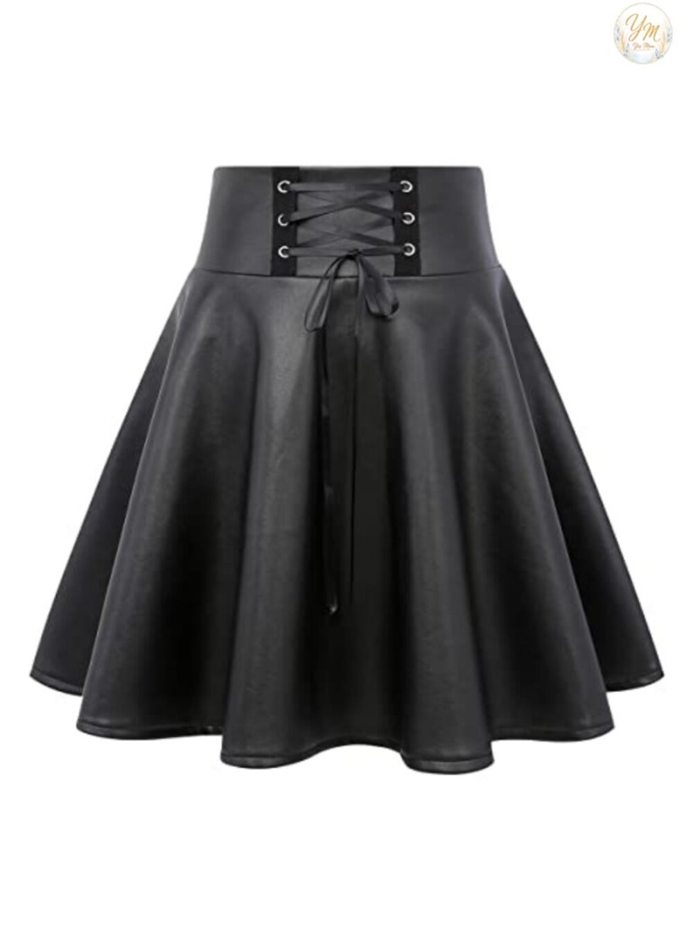 High Waist Plaid Mini Skirt Cotton Self Tie A-Line Pleated